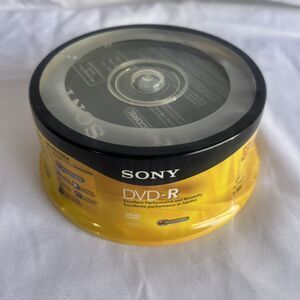 Sony DVD-R 4.7GB 120 Min 16X DVD-R Blank Media Disc 30 Pack Factory Sealed